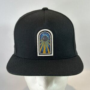 Greensky BlueGrass Hat Cap Snap Back Black Canvas Yupoong Trucker Spell Out Logo